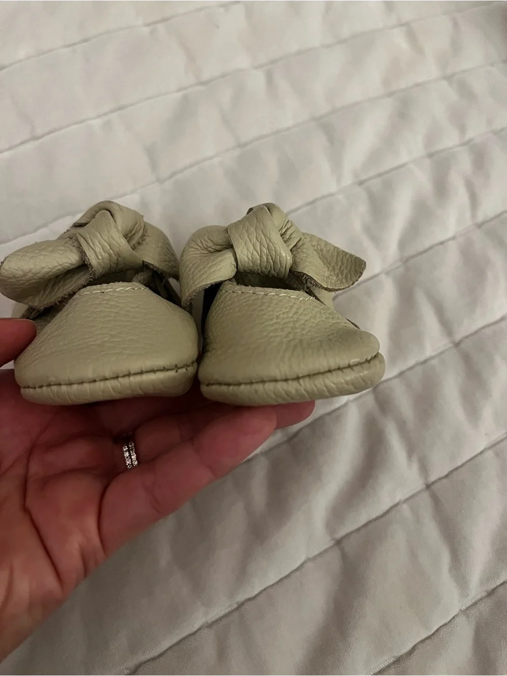 Birch Knotted Bow Baby Shoe